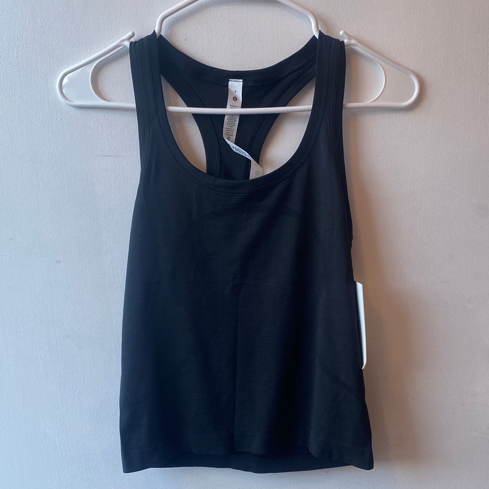 NWT Lululemon Swiftly Tech RB Tank 2.0 Race Black Racerback Tank Top